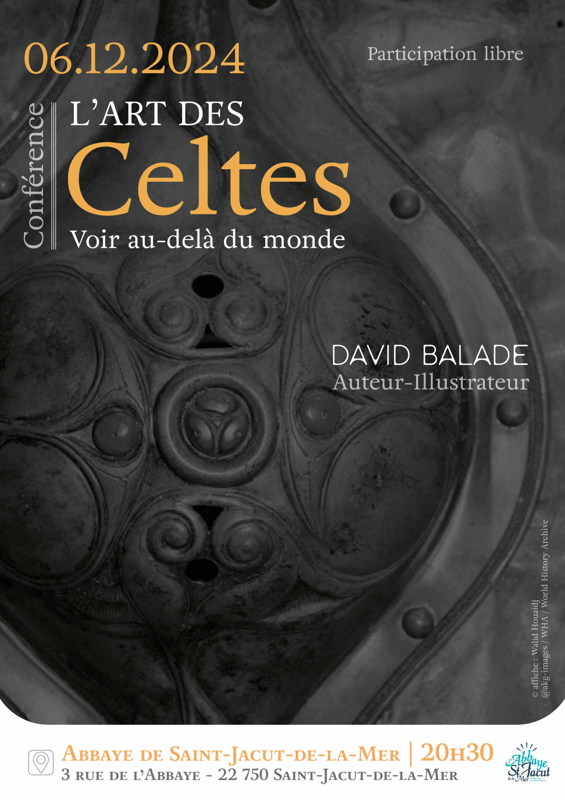 Affiche Conférence ART DES CELTES par David Balade